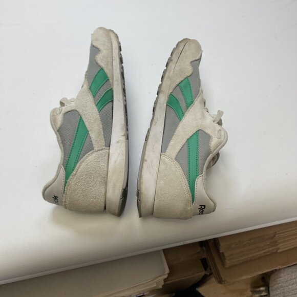 Reebok Classic Nylon Shoes Grey Off-White / Mint Green Men Sz 10 US Retro - Picture 10 of 13